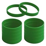 GOGO 12 Pièces Ensemble de Bracelets en Silicone pour Adulte - Bandes en Caoutchouc Assorties, Bijoux Cadeaux, Sport - ForestGreen