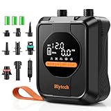 Blytech SUP Pumpe Akku,SUP Pumpe elektrisch 20 PSI,tragbare elektrische Luftpumpe für Paddle Board mit 13500 mAh Akku,schnelles Aufblasen und Entlüften,mit 7 Aufsätzen für Kajak,Zelt,Boot und Pool