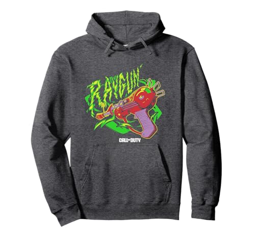 Call Of Duty Raygun Zombie Green Neon Big Chest Retro Logo Sweat à Capuche