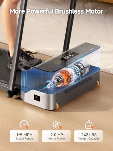 Image of WalkingPad Foldable Walking Pad Treadmill with Handle Bar Under Desk