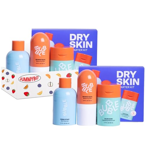 The Bubble Skincare 3-Step Starter Kit - Hydrating Routine Bundle for Normal to Dry Skin - Unisex Set