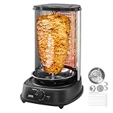 VEVOR Shawarma Grill Machine, Vertical Chicken Shawarma Cooker Machine Countertop, Electric Stainless Steel Broiler Gyro Rotisserie Oven Doner Kebab Machine, for Home Restaurant Kitchen Parties