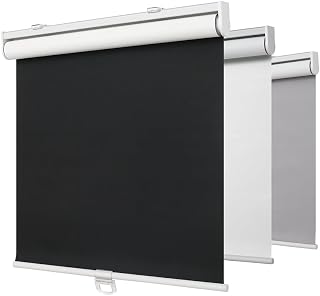 Cordless Blackout Window Roller Shades, Pull Down Spring System Indoor Blinds, Room Darkening Waterproof UV Protection Thermal Insulated Fabric for Home and Office (Reverse Roll Black,23" W x 72" H)