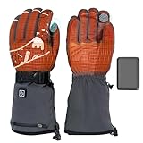 Minthouz Heated Gloves for Men Women, Rechargeable Heated Gloves, Touchscreen Waterproof Electric Hand Warmers for Winter Outdoor Work, Motorcycling, Hunting, Skiing, Camping