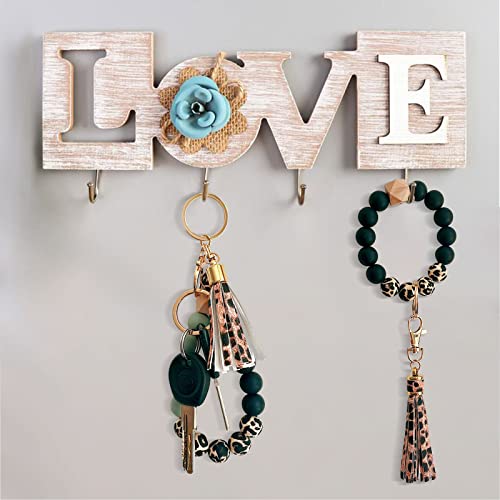 Alysha 2Pcs Silicone Beaded Bracelet Keychain, Key Ring Bangle Wristlet Keychain With Leather Tassel For Women/Girls (Leopard) #TOP2