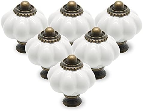White Ceramic Vintage Style Cabinet Knobs