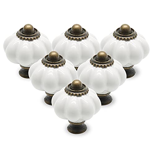Comparison: Best Color Knobs For White Cabinets 10 Seimneire 12pcs White Vintage Ceramic Cabinet Knobs, Dresser Drawer Door Pulls with Mounting Screws