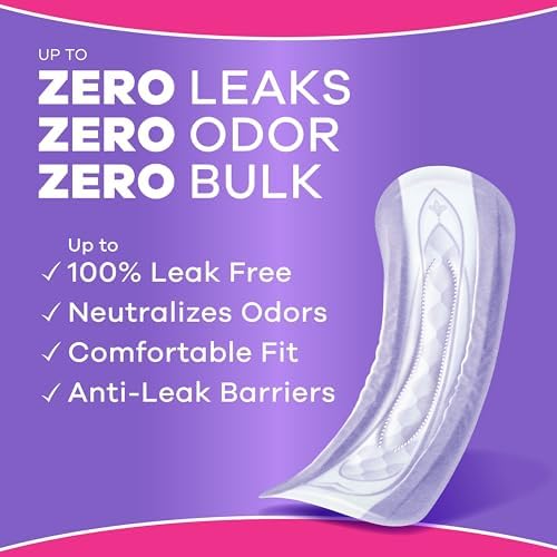 Always Discreet Adult Incontinence Pads for Women, Moderate Absorbency, Long Length, Postpartum Pads, 54 Count - 2