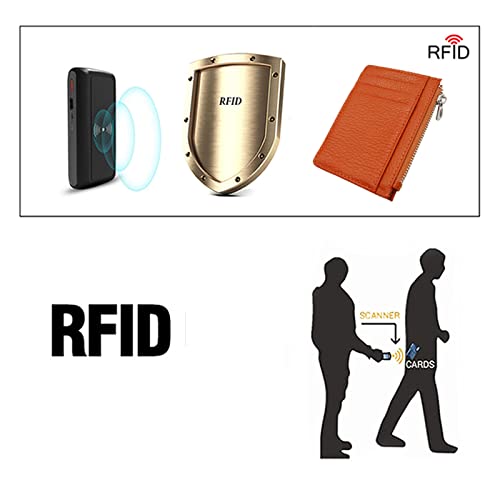 Porta-cartões de couro masculino, carteira de couro antimagnética RFID, primeira camada de couro, po