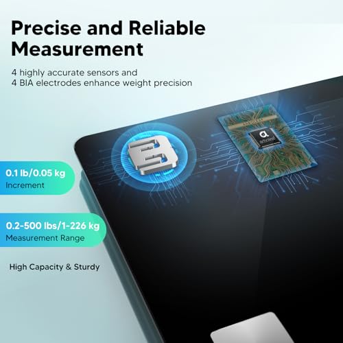 Scales for Body Weight, arboleaf Bluetooth Bathroom Scales Weighing Scales with Smart APP, High Precision Body Scales Digital for BMI Body Fat 14 Body Composition Analyzer, 500lb/227kg - Image 5