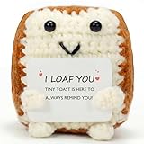 Aruigu Regalos de San Valentín para ella, él, novia, novio, esposa, marido, tostada hecha a mano con ganchillo para cumpleaños, día de San Valentín, Navidad, recuerdo de aliento