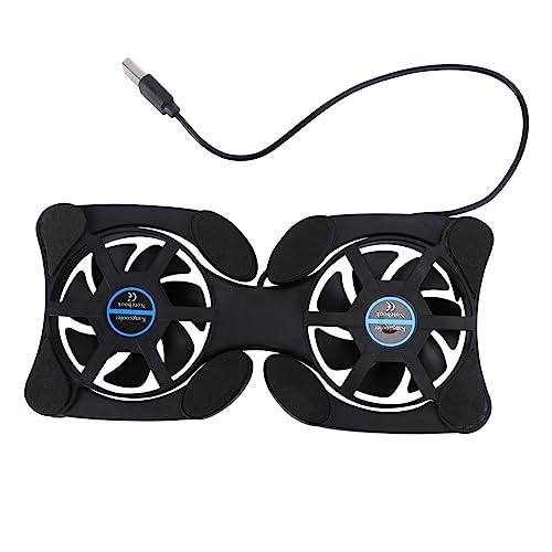 Cooler plegable portátil para laptop con doble ventilador USB miniatura 1