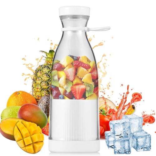Portable Blender Smoothie Maker, 9.5oz Electric Mini Juice Maker, Powerful Mini Blender with USB for Fruits, Shakes, Smoothie, Perfect for Home Outdoors Travel