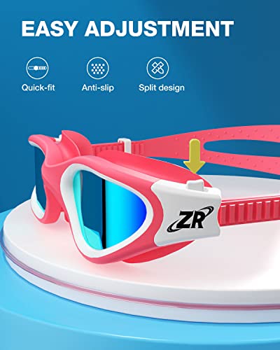 Zionor Kids Swim Goggles, G1Mini Polarized Swimming Goggles Comfort For Age 6-14, Uv Protection Anti-Fog Adjustable Strap Fit For Child Boys Girls (Gold Lens) #TOP5