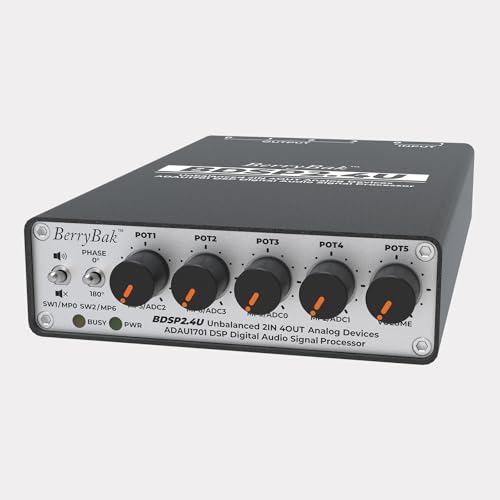 ADAU1701 2.1 4.0 DSP Preamp 2 in 4 Out 2-Way Digital Crossover EQ Bass Enhancement with Sigmastudio DSP PC UI BDSP2.4U