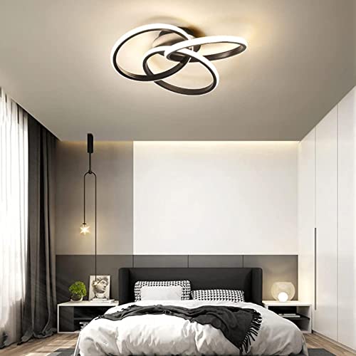 Plafonnier LED salon moderne or avec télécommande et variation continue 52cm - 4