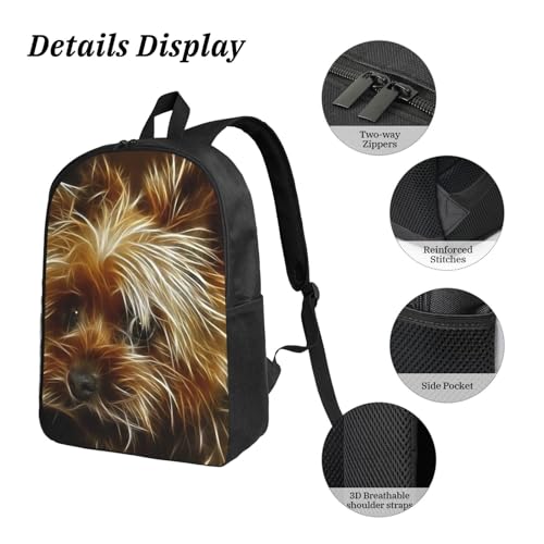 Mochila de Yorkie ligera de 3 piezas con bolsa para libros y aislamiento térmico 5