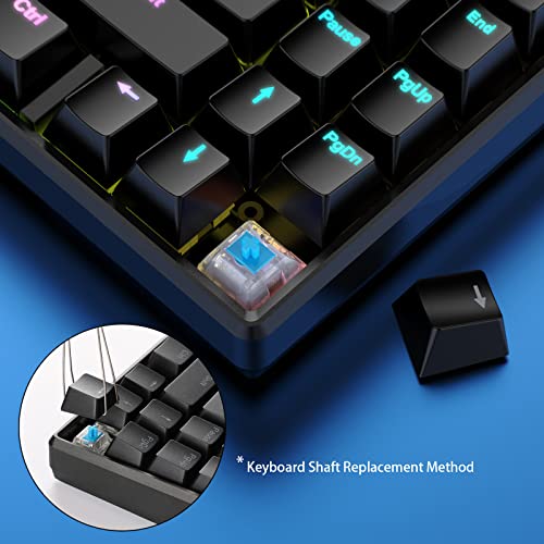 Fagomfer Ficihp K2 12.6" Touchscreen Gaming Mechanical Keyboard,71 Keys Portable Usb Wired Rgb Backlit Compact Keyboard,Plug And Play Multifunctional Split Screen Keyboard For Windows Mac Android #TOP4