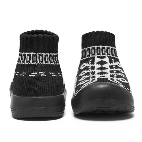 Image of Eashi Baby Boy Girl Non-Skid Indoor Infant Walking Shoes Breathable Warm Elastic Sock Shoes with Memory Sole Protect Toes Outdoor Sneakers