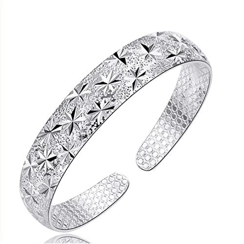 Bracelet de mode argent sterling femmes chaîne réglable gypsophile