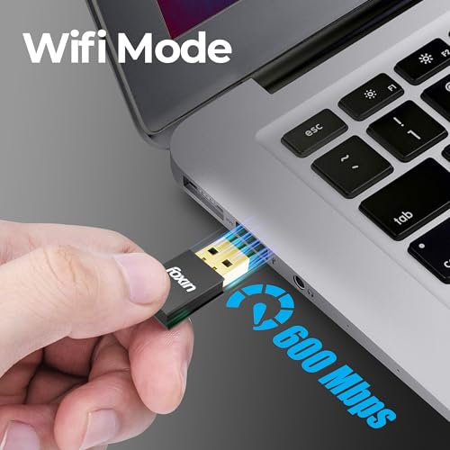 Image of Foxin Nano 600 Mbps 2-in-1 Dual Band Wireless USB 2.0 WiFi (5Ghz) + Bluetooth 4.2 Adapter for PC, Laptop | High Speed Mini WiFi Bluetooth Dongle Compatible with Windows, Mac | WPA /WPA2 Security