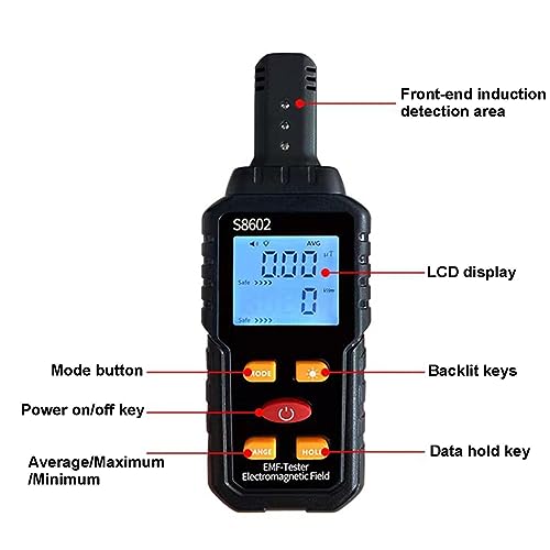 Detector de radiação nuclear - Medidor de radiação 3 em 1 de alta precisão com display retroiluminad