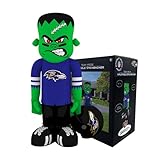 Sporticulture NFL Baltimore Ravens 7'8" Blow Up Inflatable Steinbacker with LED Lights & Built-in Blower - Balloon Merchandise Decor for Backyard & Frontyard and Party Decorations