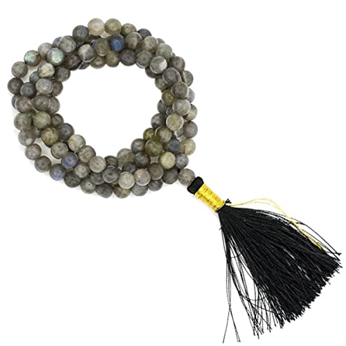 Mala en Labradorite éveil spirituel et paix intérieure avec ce collier 108 perles AA