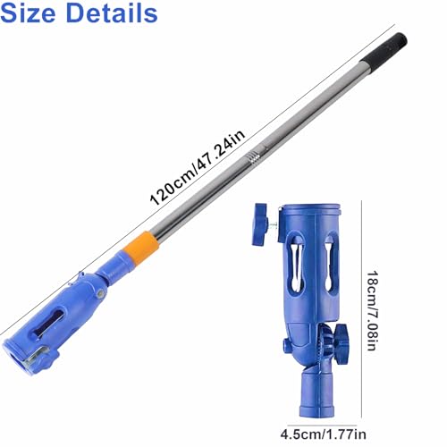 Pinselverlängerung, Edelstahl-Kunststoff, um 180 Grad Drehbar, Langer Pinsel-Verlängerungsgriff, Farbroller-Pinsel-Verlängerungsstange für das Malen von Eckkanten
