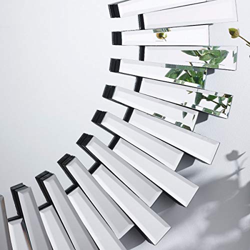 Furniturebox UK Starburst Small/Large Silver Stylish 3D Circular Round Modern Living Room Bedroom Wall Mirror - Image 6