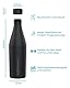 SodaNature® Premium 700ml Edelstahl Flasche für SodaStream Crystal | Zum Sprudeln geeignet, spülmaschinenfest & auslaufsicher | Zubehör für unterwegs inkl. edler Geschenkverpackung (Anthrazit)