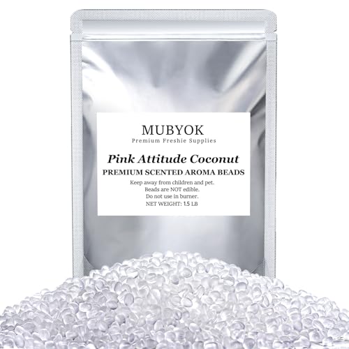 Image of MUBYOK 1.5LB Pink Attitude Coconut Premium Scented Aroma Beads for Making Car Freshies Supplies PreScented Beads for Car Air Freshener Sachets Long-Lasing Scent