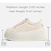 LUCKY STEP Women's Platform Fashion Sneakers Classic Wedge Canvas Casual Low Top Retro Walking Shoes