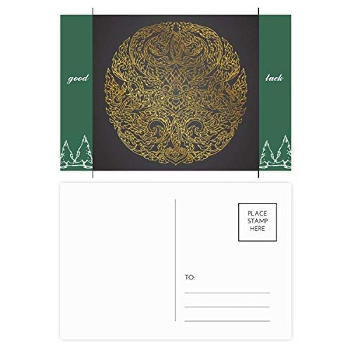 Cartes postales Thaïlande culture feuille d'or pour décorer un carnet de voyage créatif