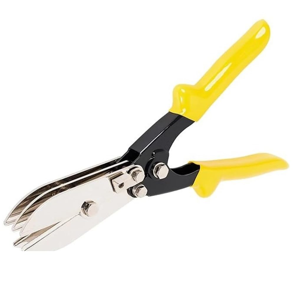 Littimoon 5 Blades Sheet Metal Tools HVAC Tool Duct Crimping Tool Stainless Steel Crimper for Downspout