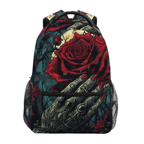Sac à dos scolaire crâne et rose pour le collège et le lycée