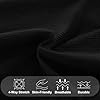 APTRO Mens Shorts Casual Stretch Shorts Men Work Cargo Shorts Inner Drawstring Elasticated Waist with Zip Pockets Black 3XL #4