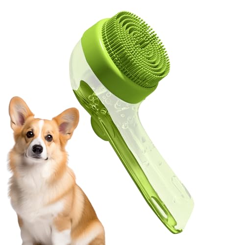 Yiohejy Dog Shampoo Brush - Dog Soap Brush,Gentle Slicker Scrubber Detangler For Puppy Kitten Horse Hygiene Cleaning Dandruff Flea Matting