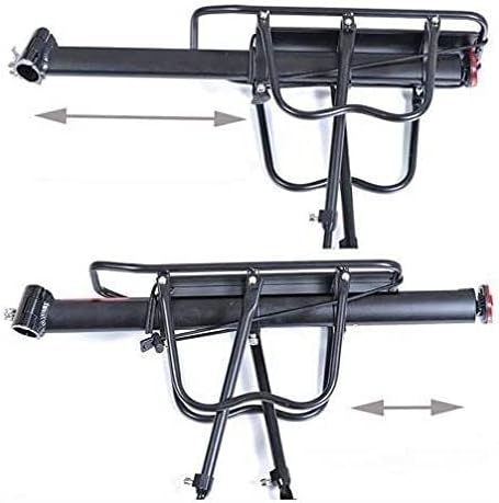Bike Pannier Rack, Bicycle Rear Rack Cycling Seatpost Rack Aluminum Luggage Cargo Rack with Reflector and Cargo Net