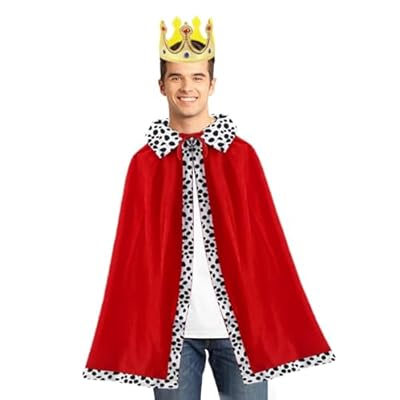 King Costume Cape Set - 120cm Velvet Royal Cloak With 200g Fancy Dress Outfit For Adults Kids | Queen Role Play Robe, Halloween Cosplay, Birthday Party Stage Costume | Ya disponible en tu tienda friki favorita! En mundofriki.es! King Costume Cape Set - 120cm Velvet Royal Cloak With 200g Fancy Dress Outfit For Adults Kids | Queen Role Play Robe, Halloween Cosplay, Birthday Party Stage Costume | Ya disponible en tu tienda friki favorita! En mundofriki.es!