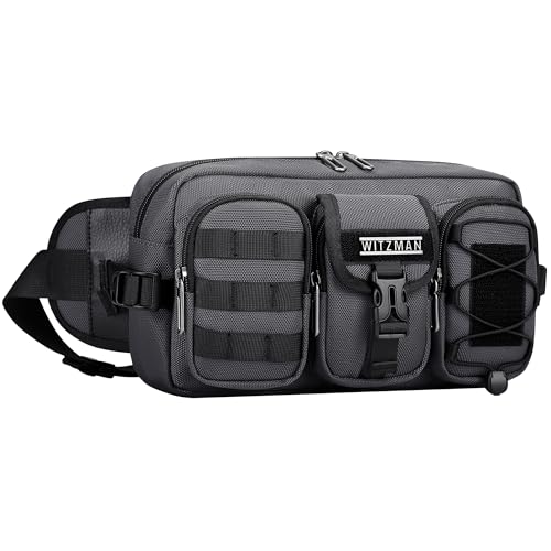 WITZMAN Fanny Pack for Men Travel Waist Bag Multi-pocket Fashion Belt Bag