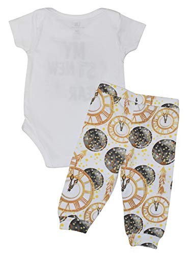 Image of Baby Boys Girls 2pc Outfit Set Short Sleeve Bodysuit with Pants