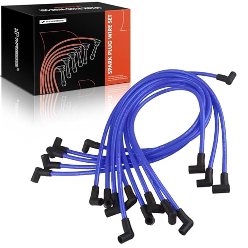 A-Premium 10.5MM Electronic Ignition HEI Spark Plug Wire Set Compatible with Chevrolet HEI SBC BBC 350 383 454 Engine 9PCS Blue