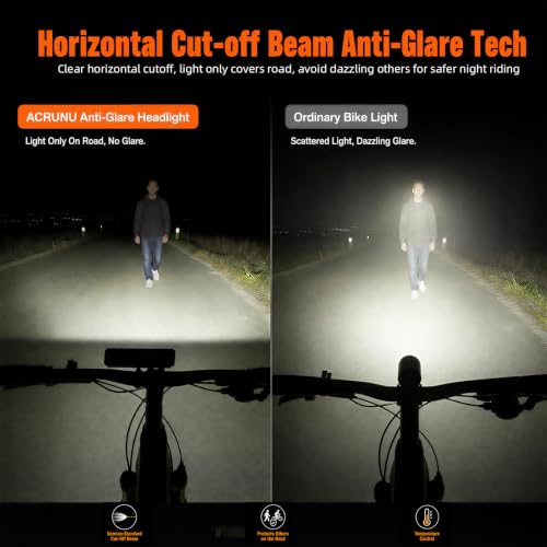 Image of 2600 Lumens Bike Lights,USB Rechargeable Bicycle Lights,Super Bright 5 LED Bike Lights for Night Riding,Waterproof Bike Headlight with Power Bank Function,4 Light Modes