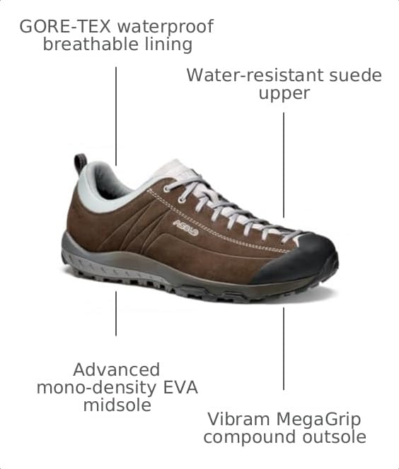 Image of ASOLO Men's Space GV Durable Hiking Shoes | Suede Upper, Waterproof & Breathable Lining, Rubber Outsole