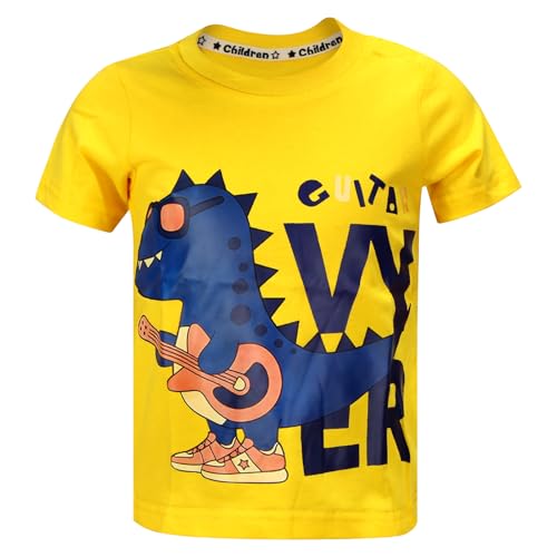 Image of DEEKEY Toddler Boys Shirts Short-Sleeve Little Kids t Shirts Boys' Tops, Tees & Shirts Graphic TEE Age for 2-7 Years 4-Pack