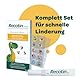 RECOTIN Insektenstichheiler Set - 100% natürliche Wirkstoffe - 30x Mückenpflaster (20x Tiermuster + 10x Transprarent) und Afterbite Gel - Urlaub Must Haves - Kinderpflaster bei Mückenstiche, Bienen