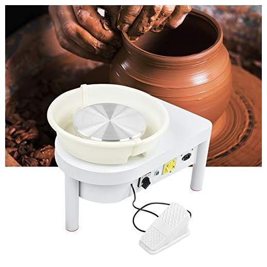 Máquina de Torno de Alfarería, 100-240V, Herramienta de Cerámica Artística DIY, Rueda de Alfarería, Herramientas de Fabricación de Cerámica, Desarrollo de Intereses (Enchufe