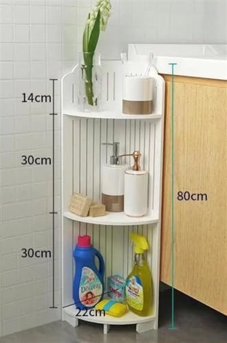 Estante de esquina de 3 niveles en PVC para sala y plantas 3