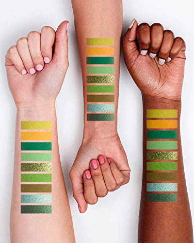 Maki Yika Green Eyeshadow Palette, 9 Color Green Eye Shadow Makeup Palette For Women, Matte Shimmer Glitter Eyeshadows Rich Pigmented & Ultra Blendable & Long Lasting (9Color) #TOP4